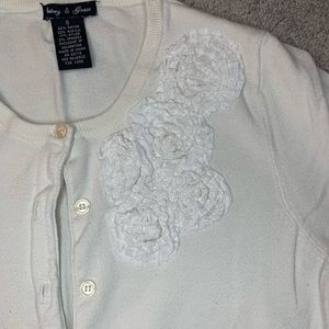 White cardigan size small
